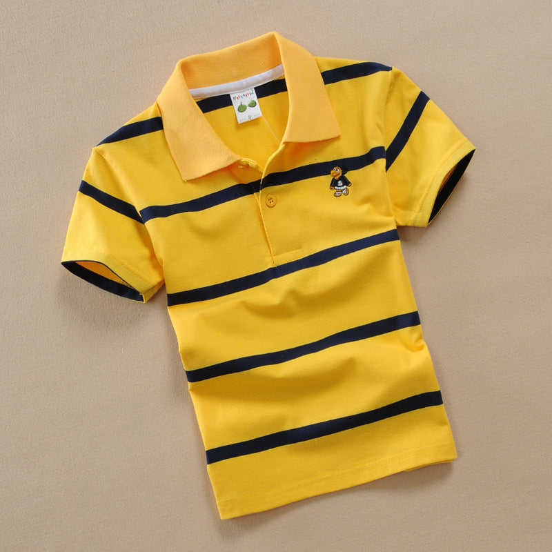College Style Boys Polo Short Sleeve T-shirt for kids