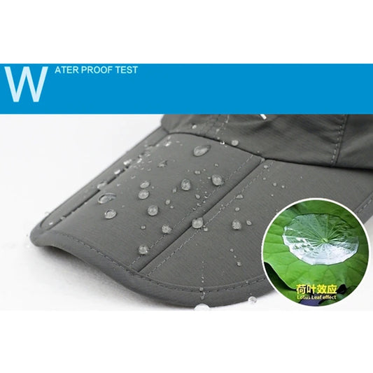 Outdoor Sport Baseball Cap Quick Drying Hat Unisex Waterproof Breathable Cap Foldable Cycling hat Sun Protection