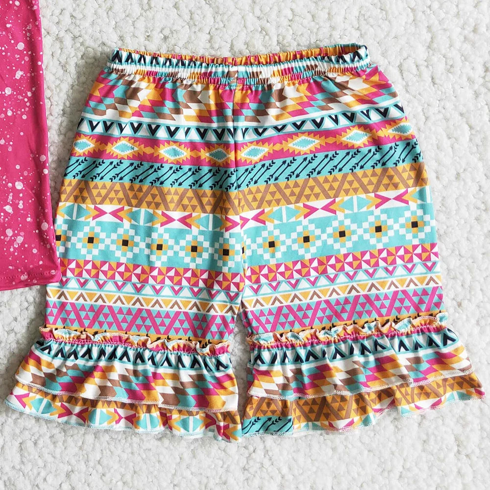 New Arrival Toddler Baby Girls Clothes Short Sleeve Shorts Set Fashion Kids Clothes Boutique Children Summer Outfits Wholesale