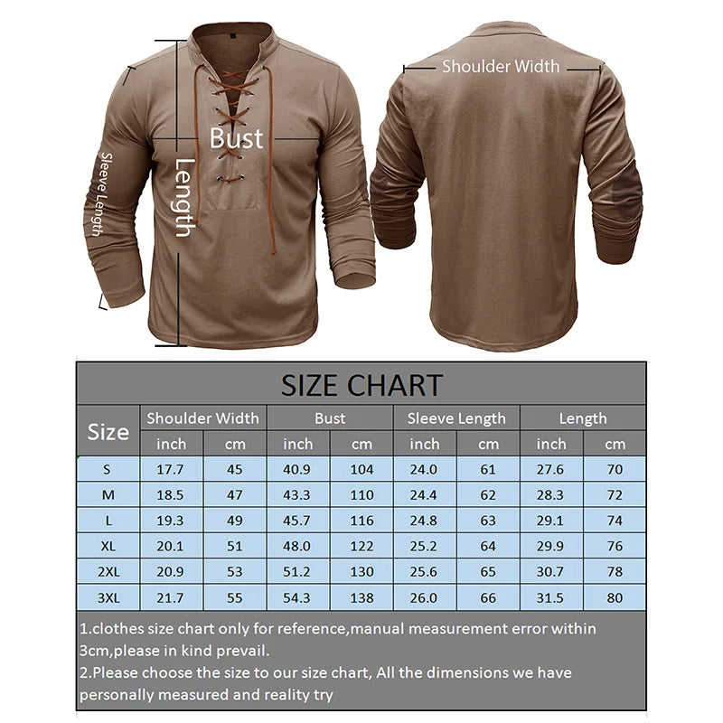 Men's Cotton Linen Henley Shirt Muscle Lace Up Long Sleeve Stand Collar Big and Tall Tshirts Casual Pullover Henley Tee Top