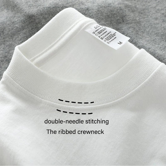 Oversized Heavyweight T Shirt for Men Summer Short Sleeve Tee 100% Cotton Plain Top Casual Men's Clothing 9.9oz
