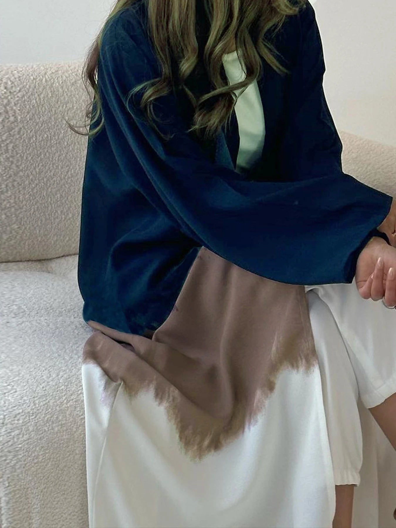 Tie-Dyed Long Dress Robe Abaya Jalabiya