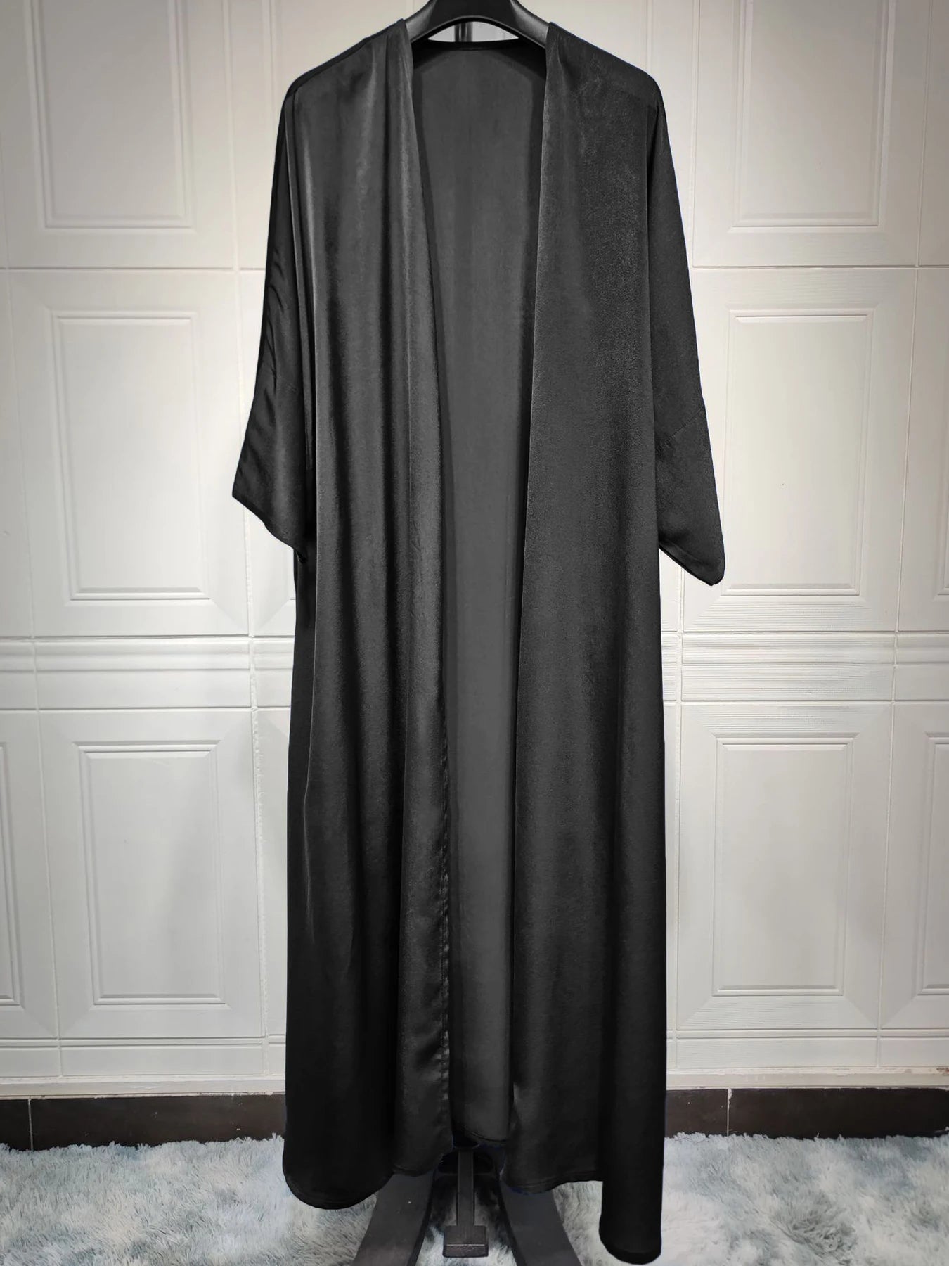 Robe Cardigan Abaya Long Dress Satin Fashion Jalabiya ,Women's Clothes