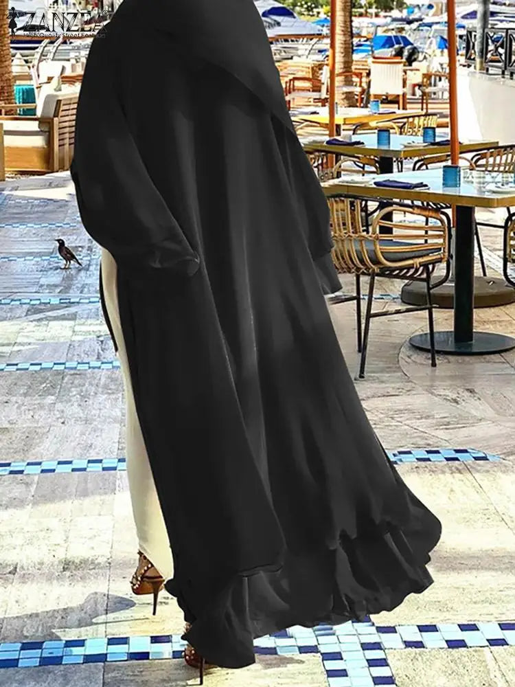 Fashion Muslim Hijab Abayas For Women Chiffon Open Abaya Kimono Dubai Turkey Islam Kaftan Casual Cardigan Femme Caftan luxury
