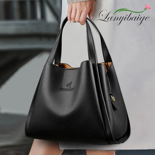 Luxury Handbags Women Bags Designer Ladies Chic Genuine Leather Cowhide Stylish Crossbody Shoulder Bag Sac Main