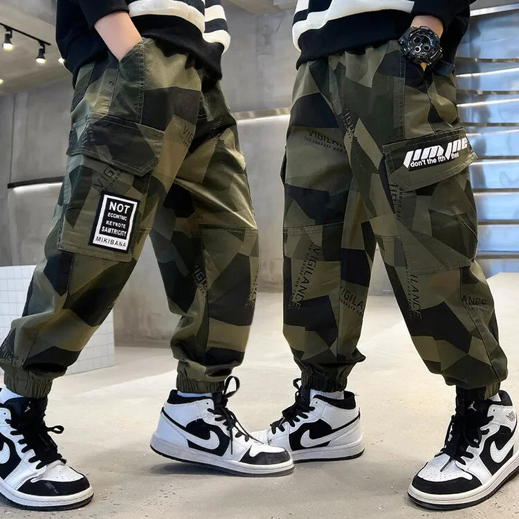 Spring Pants for Boys Cargo Pants Camouflage Kids Clothes 4 5 6 7 8 9 10 11 12 13 14 15 Year Summer Boys Clothes