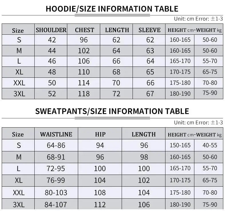 Men's Sets Sportswear Suit Spring Autumn Jogging Tracksuit Fashion Printed Zipper Hoodies + Drawstring Sweatpants 2-piece Set