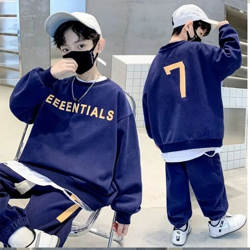 Tracksuit For Boy Children's Clothing Teen Boys' Sets Two Pieces Sweatshirts PantsAutumn Spring Kids Clothes Sets