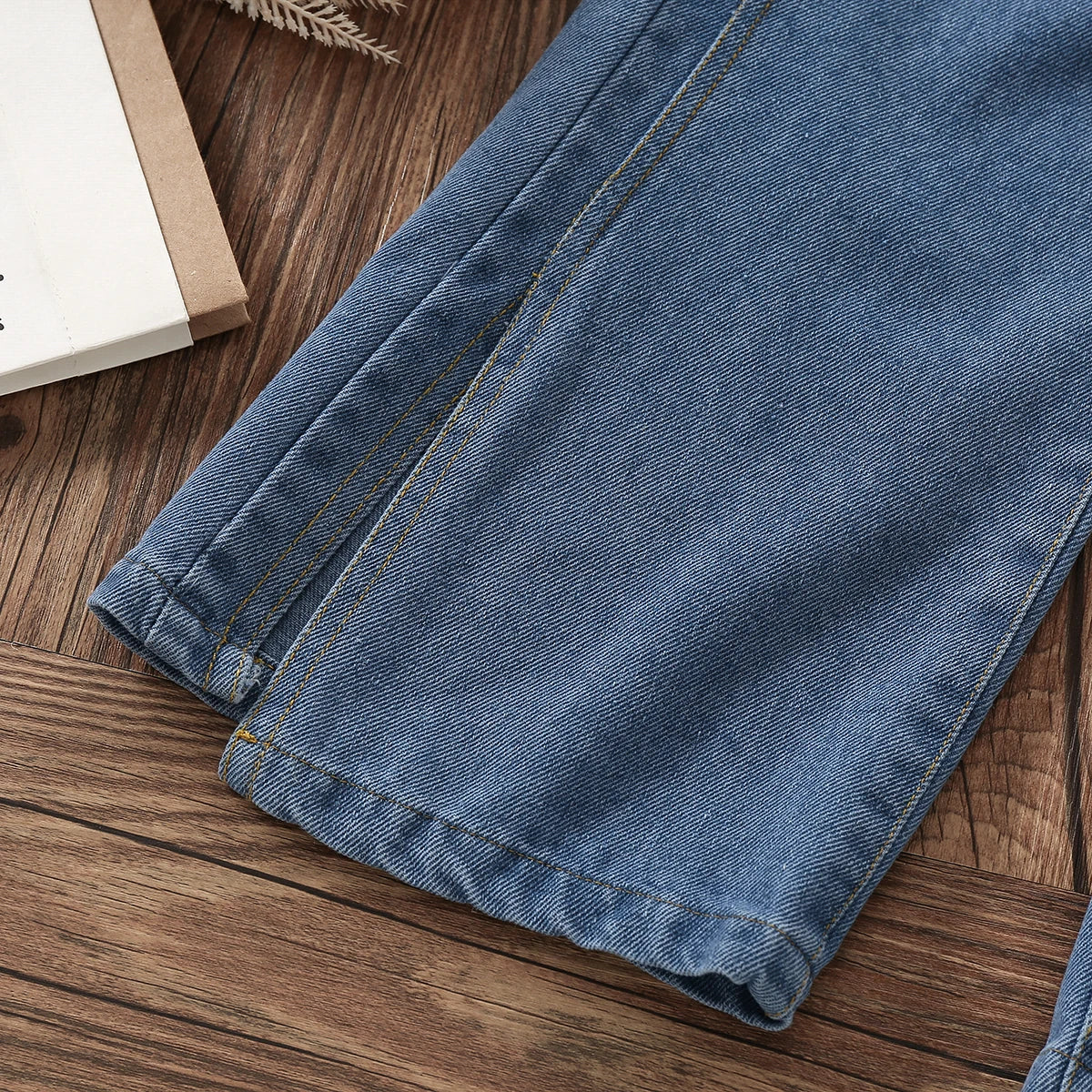 Jeans for Girls Clothes for Teenagers Denim Pants Kids Wide-leg Trousers for Children Spring Kids Clothes 6 8 9 10 12 14 Years