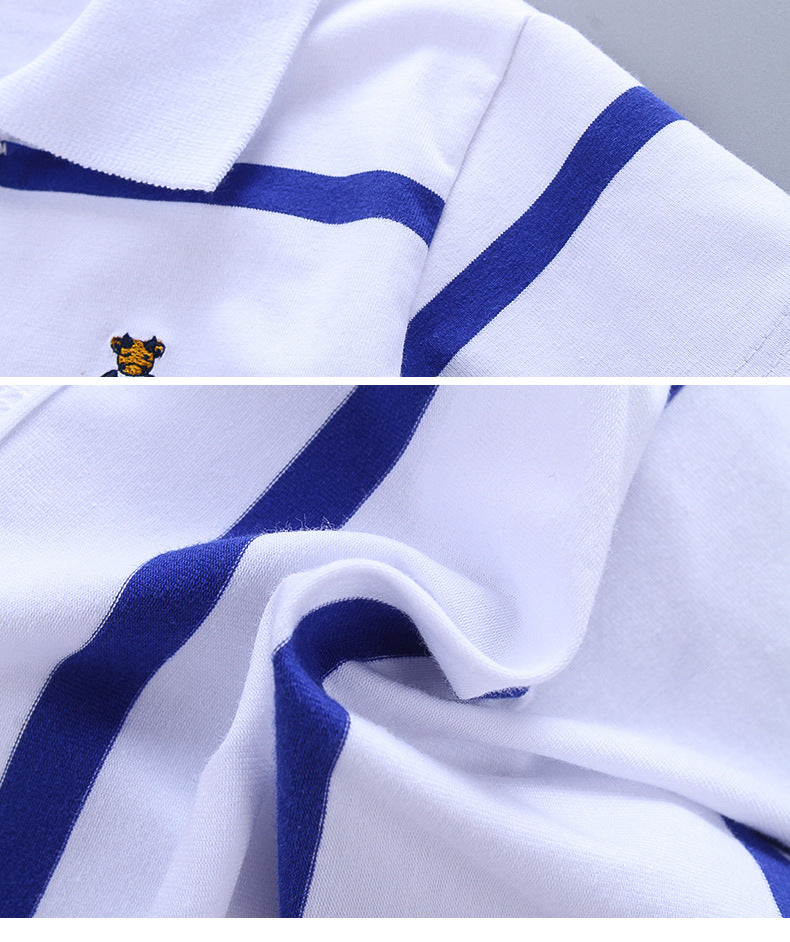 College Style Boys Polo Short Sleeve T-shirt for kids