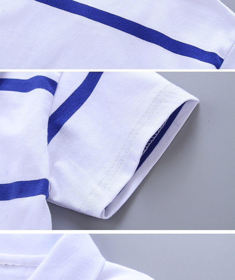 College Style Boys Polo Short Sleeve T-shirt for kids