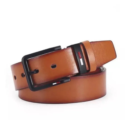 Men's PU Leather Alloy Pin Square Buckle Belt BusinessLeisure Belts Fashion Black Coffee Brown WaistBelts for Men