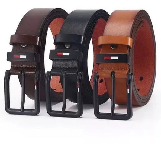 Men's PU Leather Alloy Pin Square Buckle Belt BusinessLeisure Belts Fashion Black Coffee Brown WaistBelts for Men