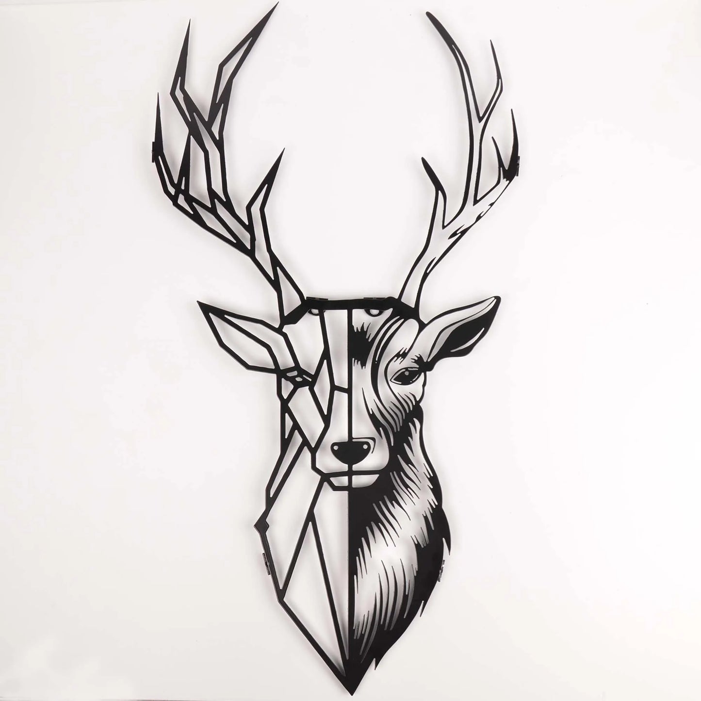 Deer Head Wall Art Animal Figurine Living Room Wall Decor Sculpture Home Interior Decoration Modern Nordic Art Craft Gifts