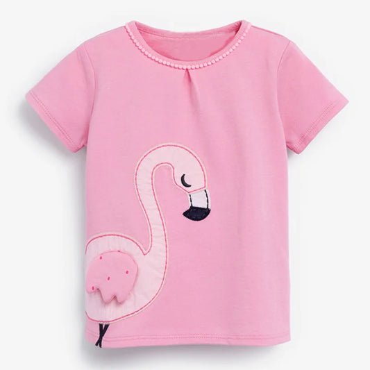Summer Quality 100% Combed Cotton Children's Clothing Girls Floral t shirts Casual Tee Kids Tops T-Shirt Baby Girl Clothes kids girls  toddlers