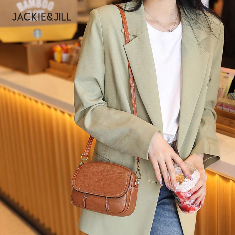Leather Bag Soft Leather Zero Wallet Fashion Versatile Messenger Crossbody Bags For Women Square Bag