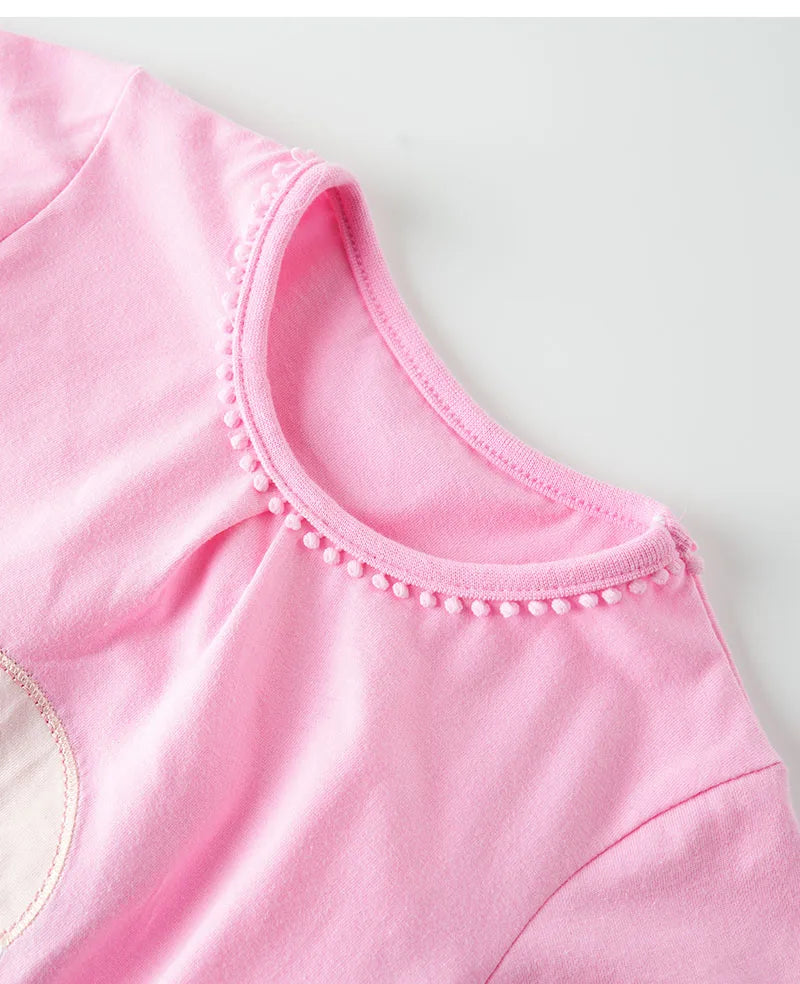 Summer Quality 100% Combed Cotton Children's Clothing Girls Floral t shirts Casual Tee Kids Tops T-Shirt Baby Girl Clothes kids girls  toddlers