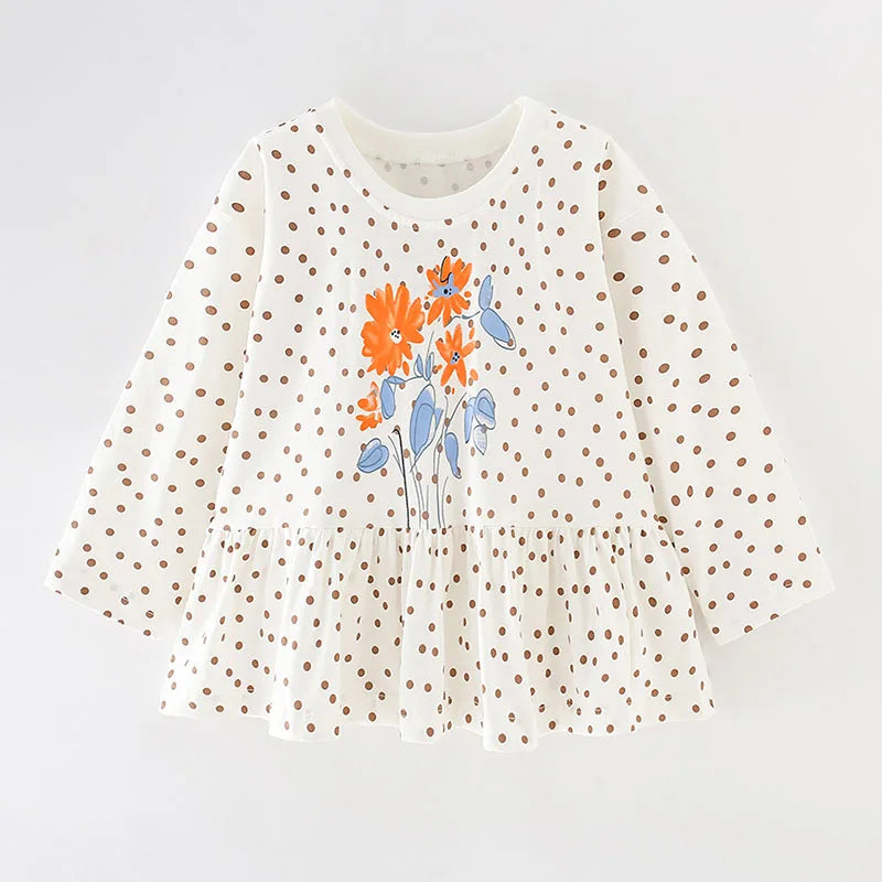 Little Girls Toddler Kids t shirt Long Sleeve t-shirt Tee Tops 100% Cotton Baby Girl Clothes Children Underwear Bunny 1-7Y