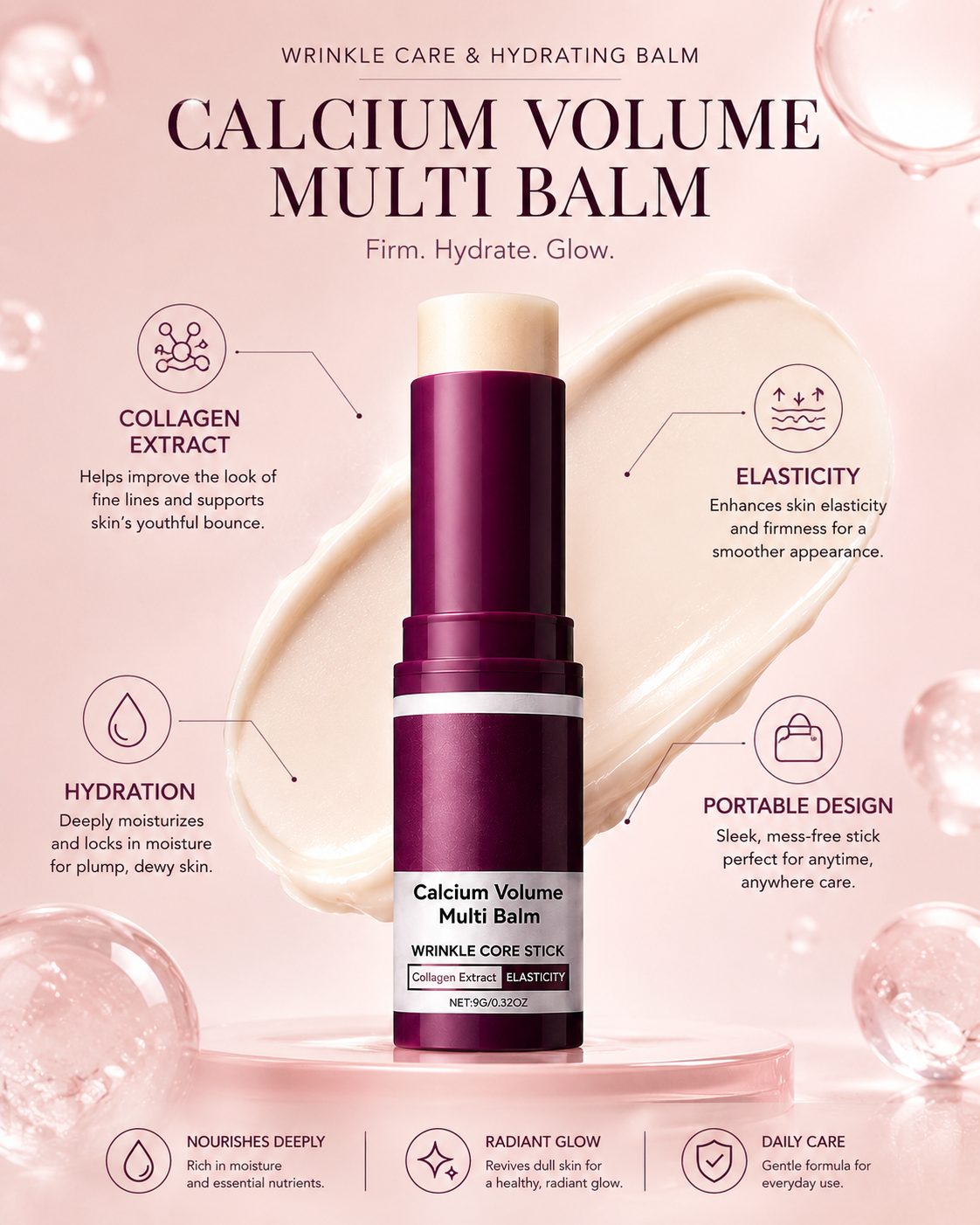 HydraLift Collagen Balm Stick — Deep Moisture On the Go