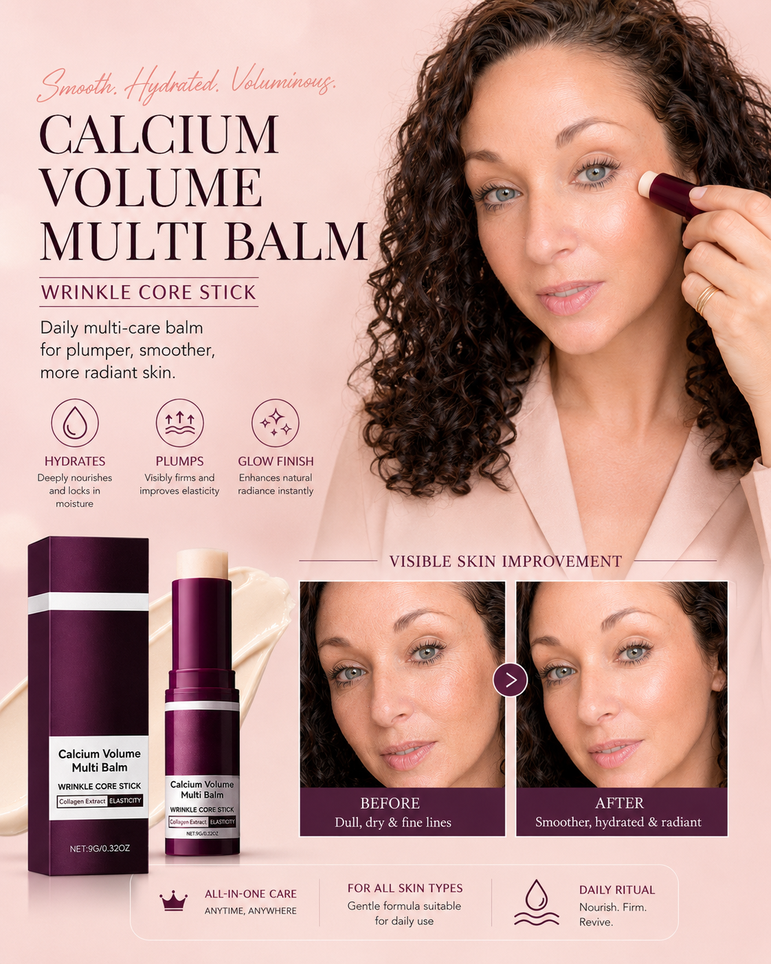 HydraLift Collagen Balm Stick — Deep Moisture On the Go