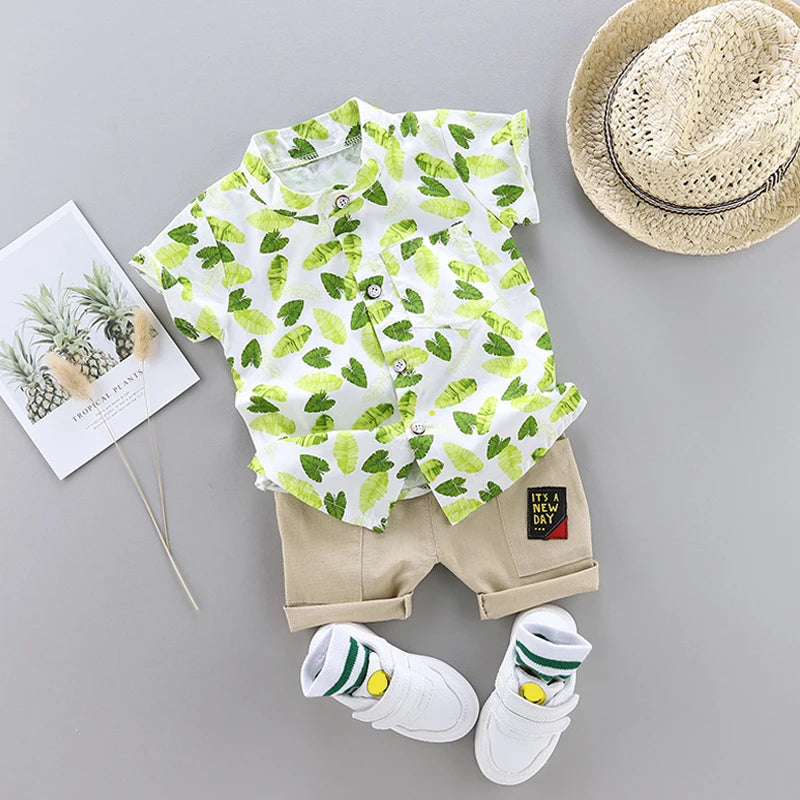 Baby Boy Summer Clothes Shirt Suit Outfits 2PCS Fashion Toddler Set Children Infant Boys Clothing 1 2 3 4 Years