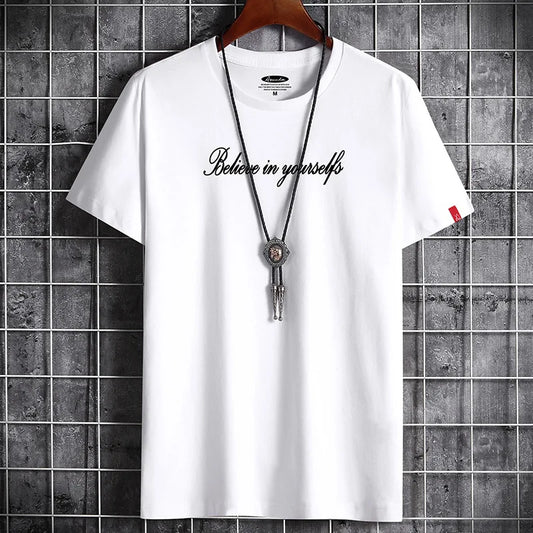 New T Shirt for Men Summer Harajuku Graphic Oversized Goth Punk Manga Vintage Hip Hop Anime Couples Matching Men Clothing