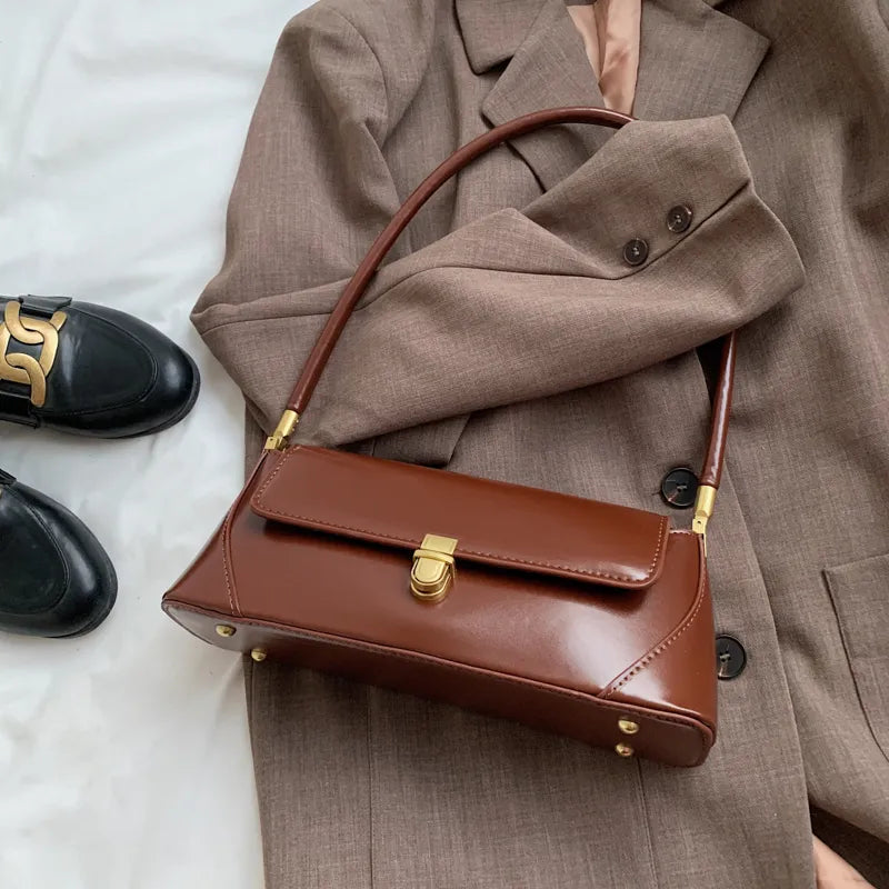 Classic Shoulder Bag French Vintage Handbag  Women Brand Bags Fashion Female Single Shoulder Bag Classic Clutches