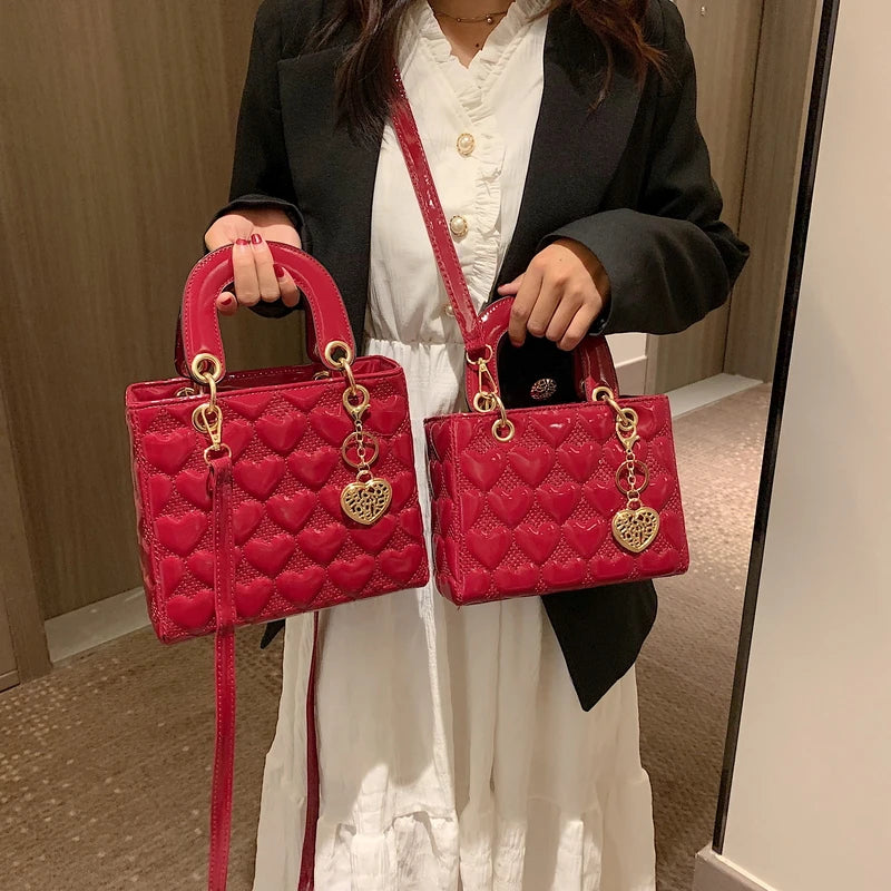 Women Brand Luxury Totes High Quality Fashion Classic Quilted Square Handle Bag Women Crossbody Shoulder Bags