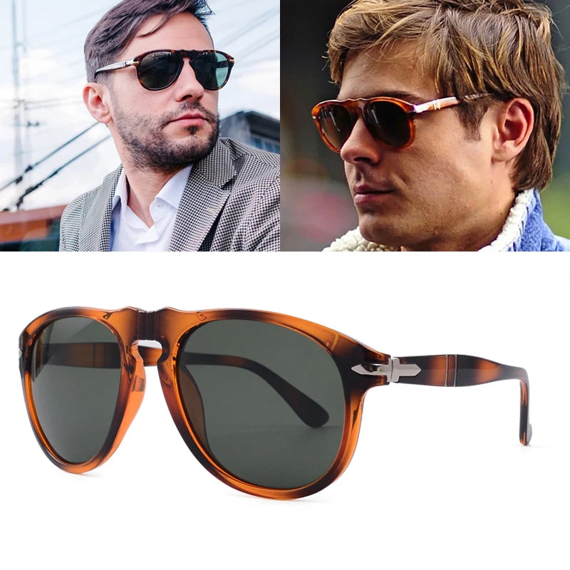 Classic Vintage Pilot Steve Style Polarized Sunglasses  Driving Brand Design Sun Glasses
