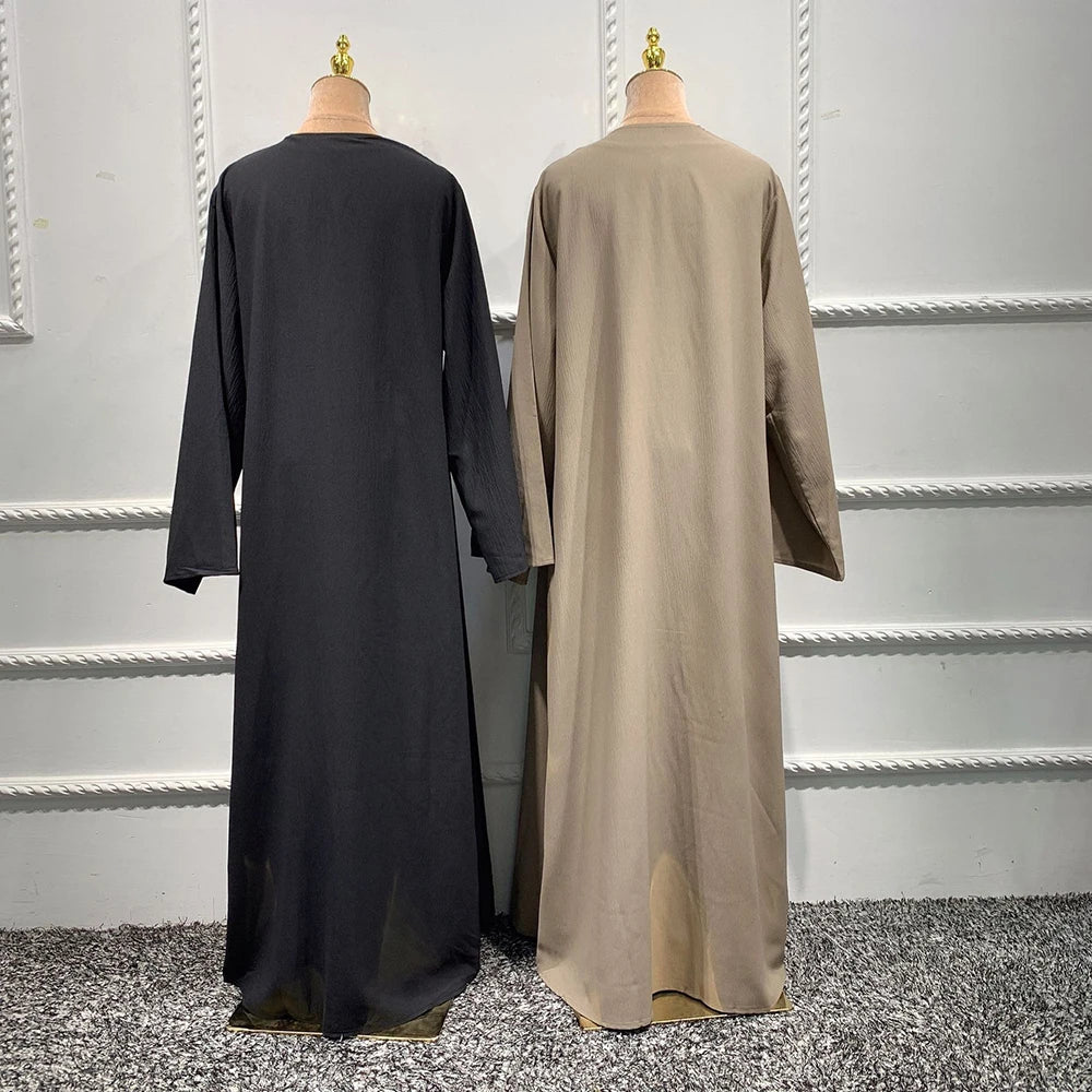 Open Abaya Islam Arabic Muslim Sets Hijab Prayer Long Dress For Women Robe Longue Kimono Femme Musulmane