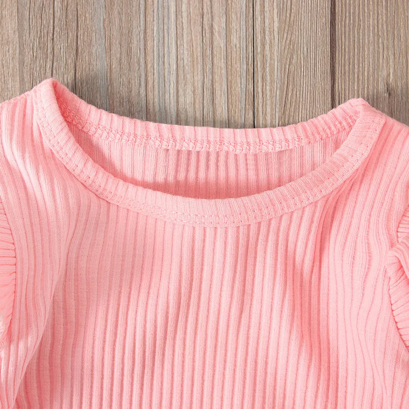 Spring 3Piece Outfits Newborn Baby Girls Clothes Long Sleeve Cotton Bodysuits+Flowers Pants+Headband Infant Clothing Sets