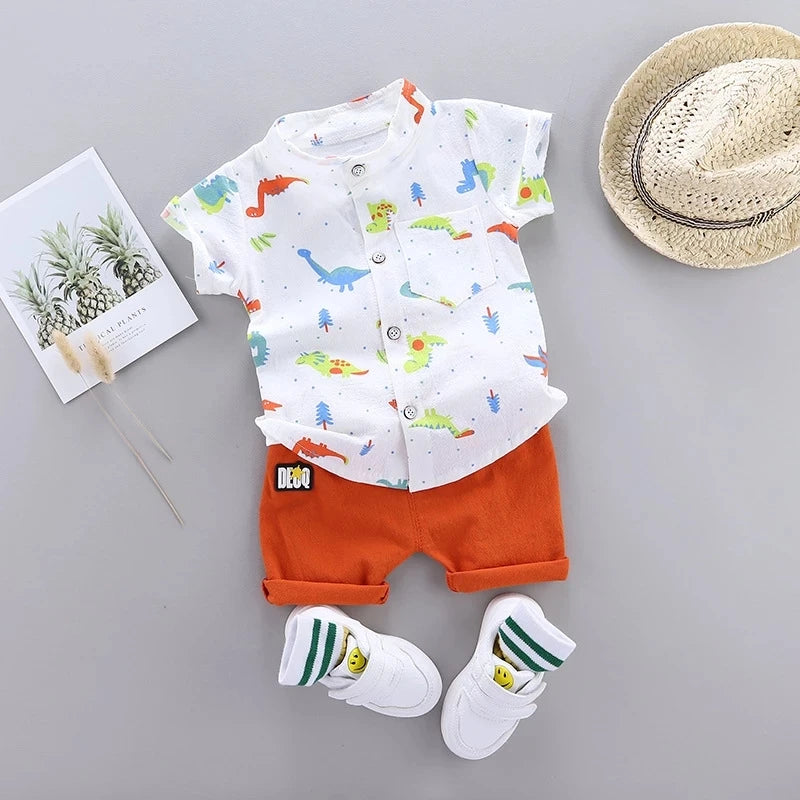Baby Boy Summer Clothes Shirt Suit Outfits 2PCS Fashion Toddler Set Children Infant Boys Clothing 1 2 3 4 Years