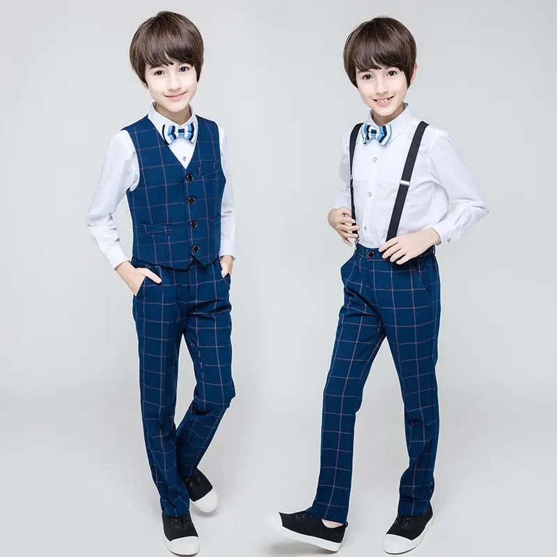 England Flower Boy Tuxedo Suit School Kids Holiday Boutique Outfit  Boy Clothes