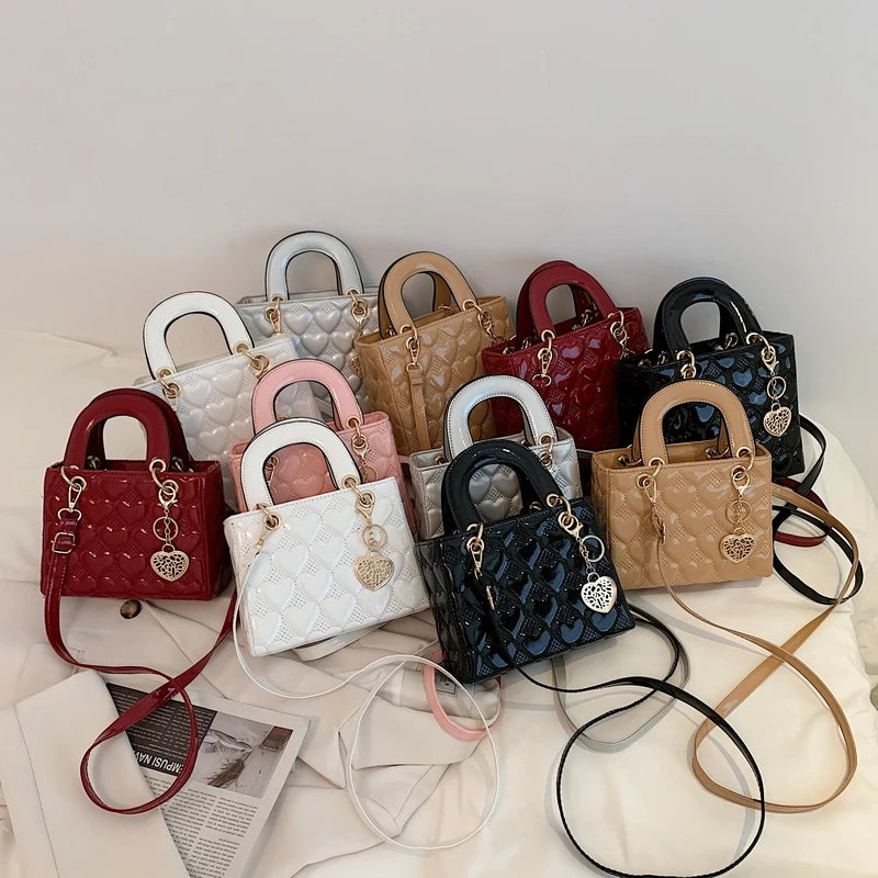 Women Brand Luxury Totes High Quality Fashion Classic Quilted Square Handle Bag Women Crossbody Shoulder Bags