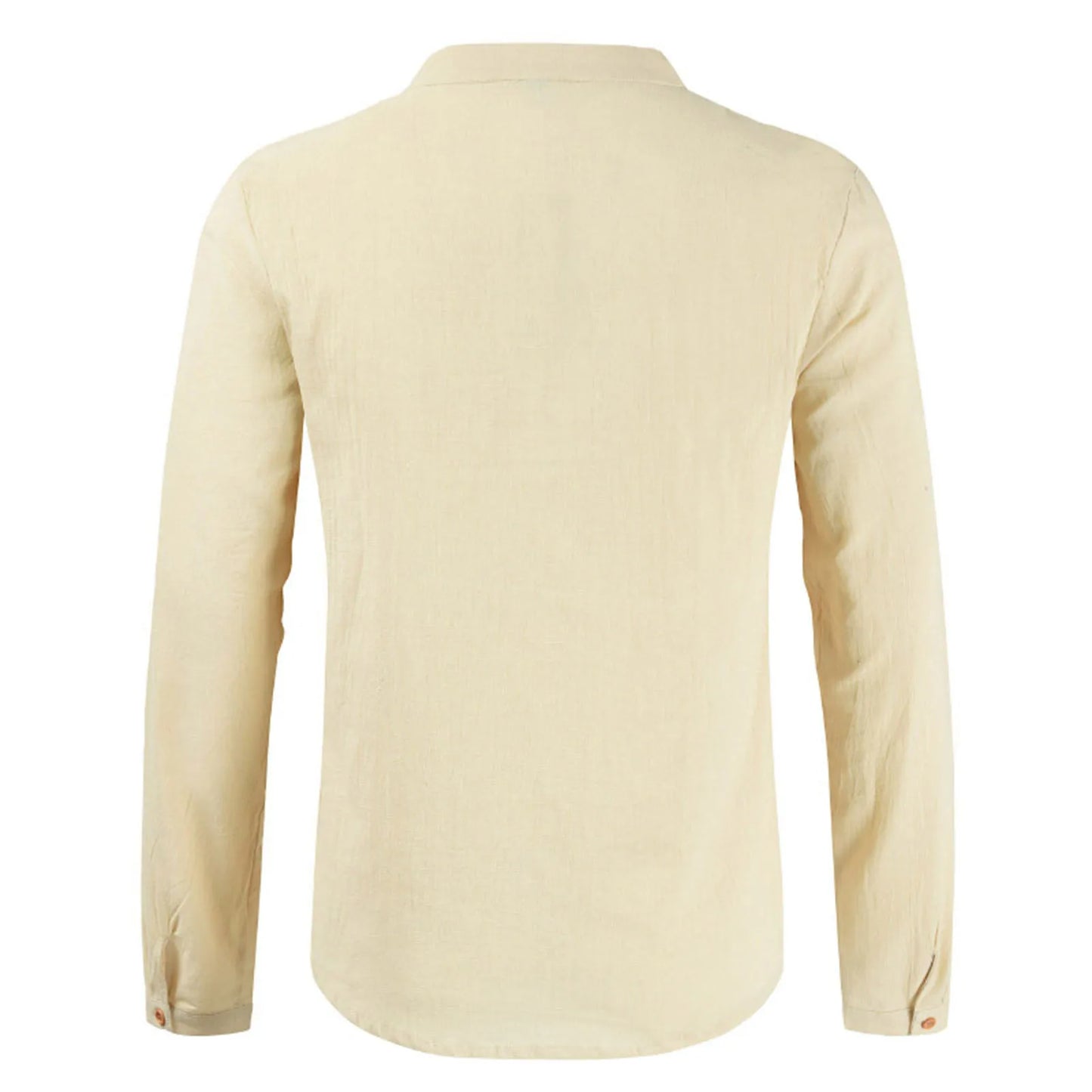 Men Cotton Linen Shirt Top Drawstring Blouse Ancient Viking Embroidery Lace Up V Neck Long Sleeve T-Shirt Top For Men's Clothing