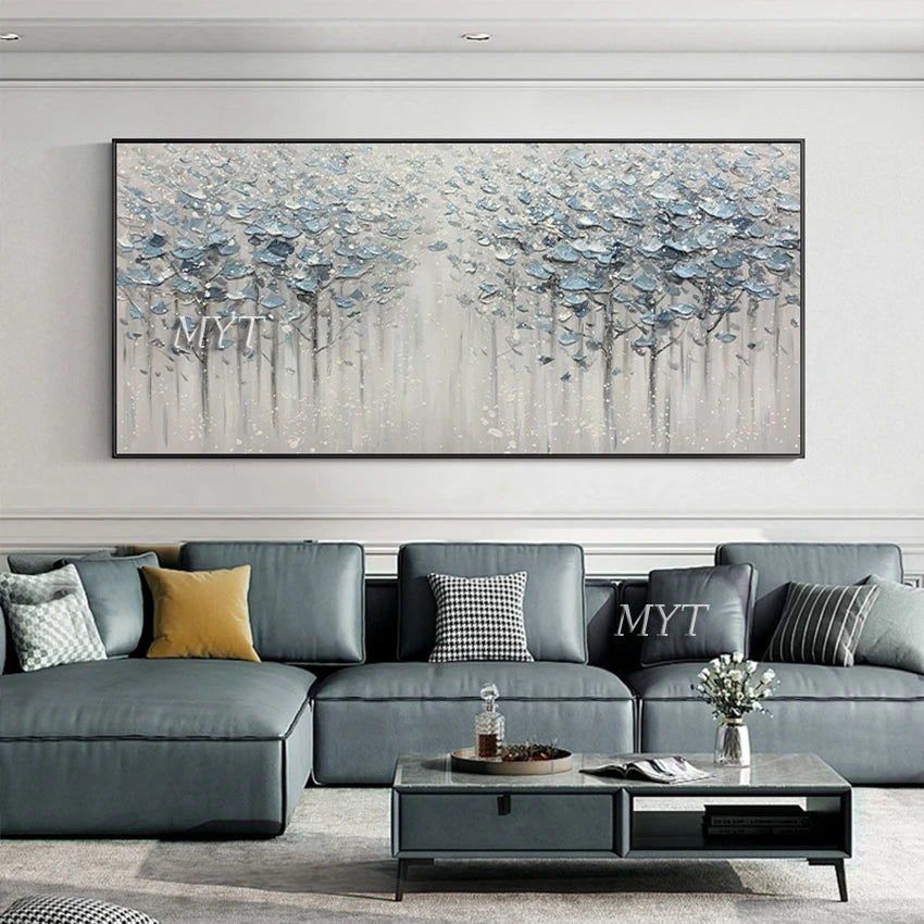 Handmade Texture Huge Abstract Oil Painting Modern Canvas Art Decorative Knife Flower Paintings For Wall Décor