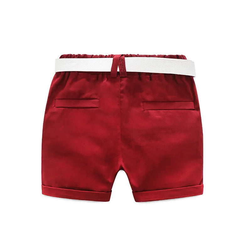Toddler Kids Gentleman Clothes Baby Boys Clothes Outfit Bow Tie Shirt+Shorts Gentleman Party Suit 2Pcs Children Clothing 1-7 Y