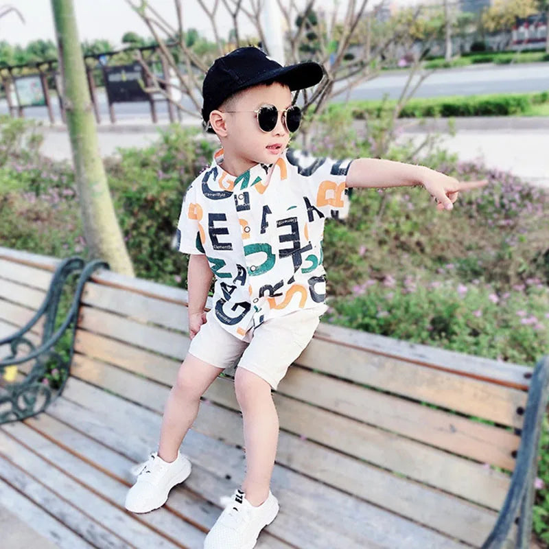 Baby Boy Summer Clothes Shirt Suit Outfits 2PCS Fashion Toddler Set Children Infant Boys Clothing 1 2 3 4 Years