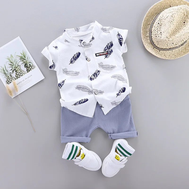 Baby Boy Summer Clothes Shirt Suit Outfits 2PCS Fashion Toddler Set Children Infant Boys Clothing 1 2 3 4 Years