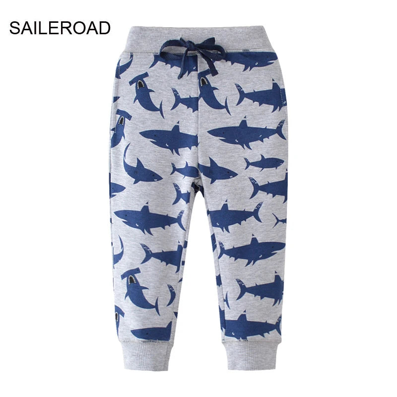 New Spring Dinosaur Pants for Boy Kids Little Boys Pants Trousers Casual Sweaterpants Warm Sports Pants
