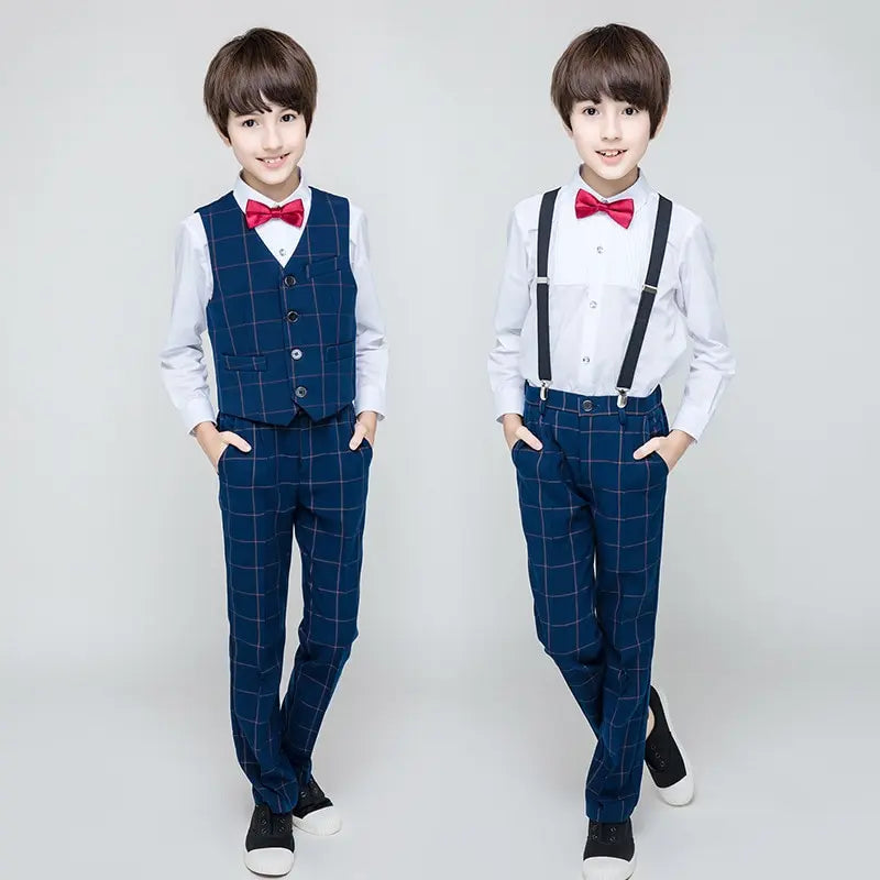 England Flower Boy Tuxedo Suit School Kids Holiday Boutique Outfit  Boy Clothes