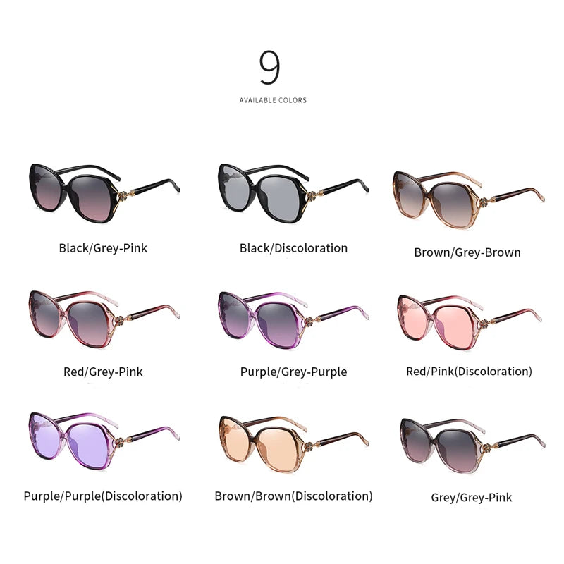 Luxury Women Polarized Sunglasses Latest Lady's  UV400 Protection Crystal Feminin Cool Sun Glasses Diamond Vintage Gafas