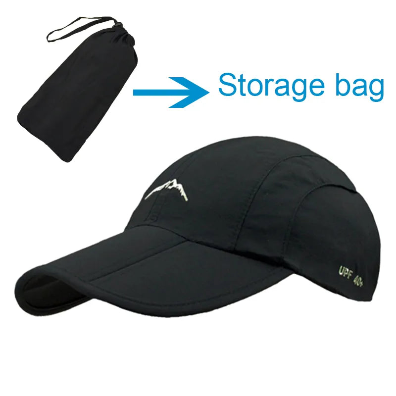 Outdoor Sport Baseball Cap Quick Drying Hat Unisex Waterproof Breathable Cap Foldable Cycling hat Sun Protection