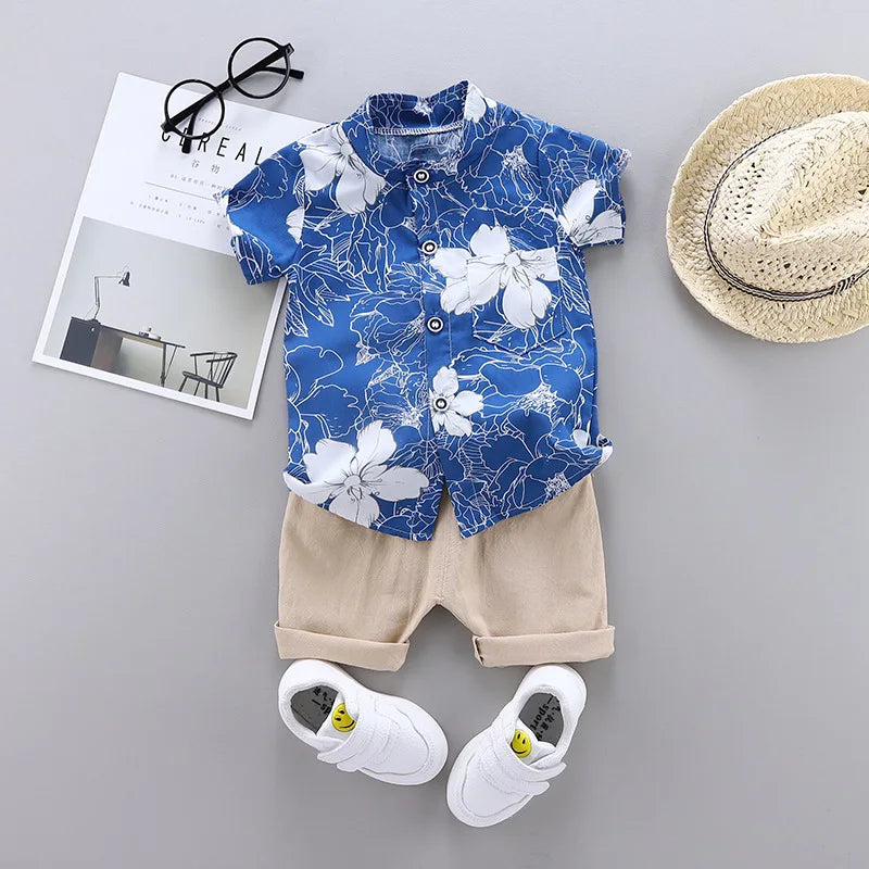 Baby Boy Summer Clothes Shirt Suit Outfits 2PCS Fashion Toddler Set Children Infant Boys Clothing 1 2 3 4 Years