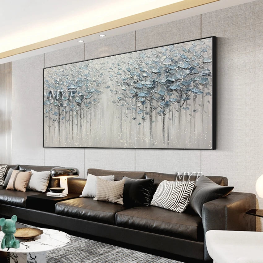 Handmade Texture Huge Abstract Oil Painting Modern Canvas Art Decorative Knife Flower Paintings For Wall Décor