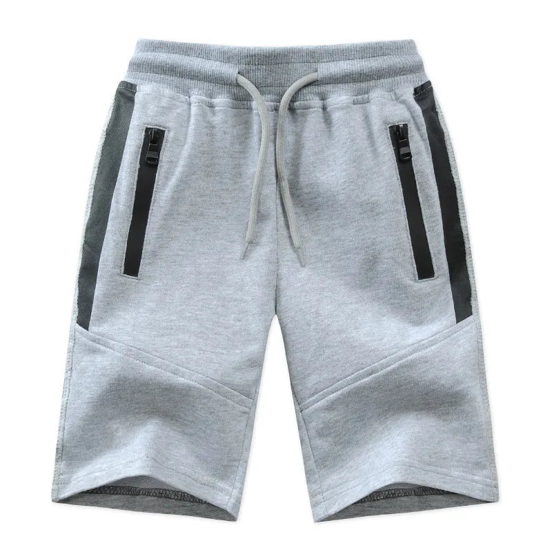 Children Boys Shorts  Summer Zipper Pocket Design Kids Casual Knitted Shorts For Boys 3 4 6 8 10 12 14 Years Clothing Dwq240
