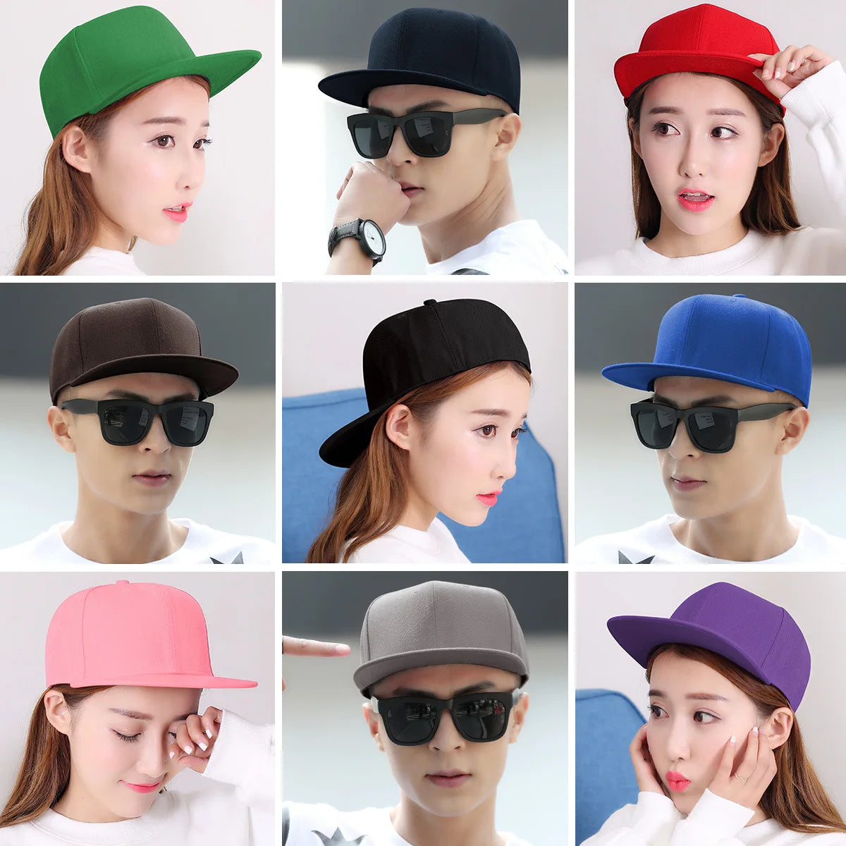 Big Bone Baseball Caps Adult Flat Peak Hip Hop Fitted Hat Men Women Large Size Snapback Cap
