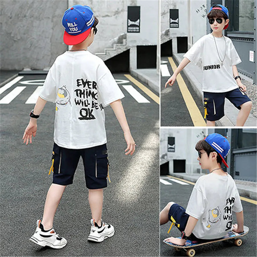 Boys Clothes Sport Suit Casual Boys Clothing Sets Summer Children Clothing Set Kids Tracksuit Clothes