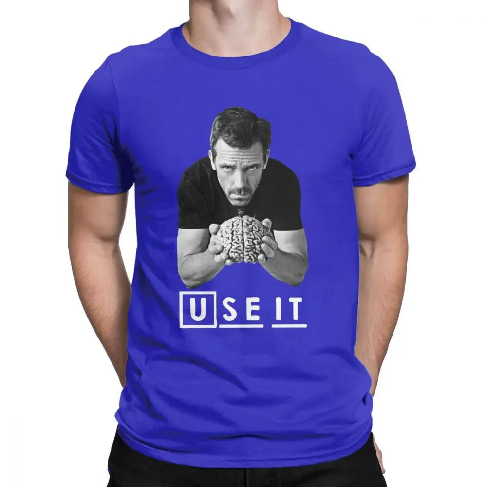 House MD Men T-Shirt Dr House Use it Funny Tops Cotton Short Sleeve Tee Shirt Custom Mens TShirt Summer Streetwear Plus Size