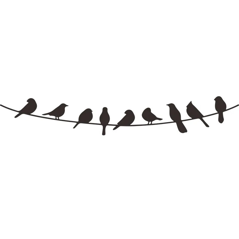 Bird on The Wire Creative Wall Sticker Modern Home Decor Bedroom Living Room Sofa Backdrop Wall Decals Boy Girl Room Decoration